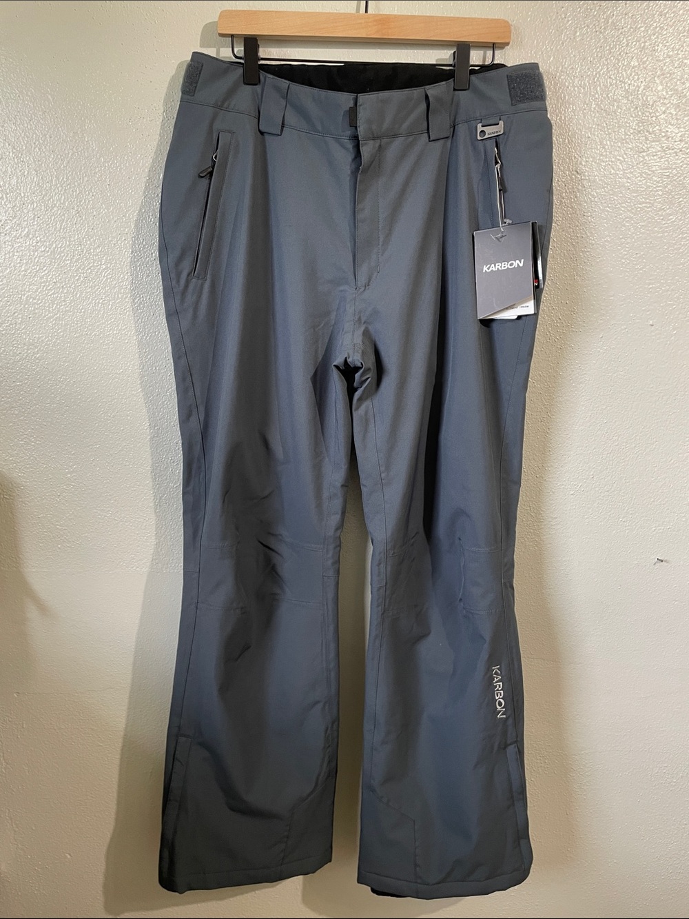 Karbon Alps Ski Pants Gray Waterproof Breathable Snow Pants Mens Medium NWT Gear